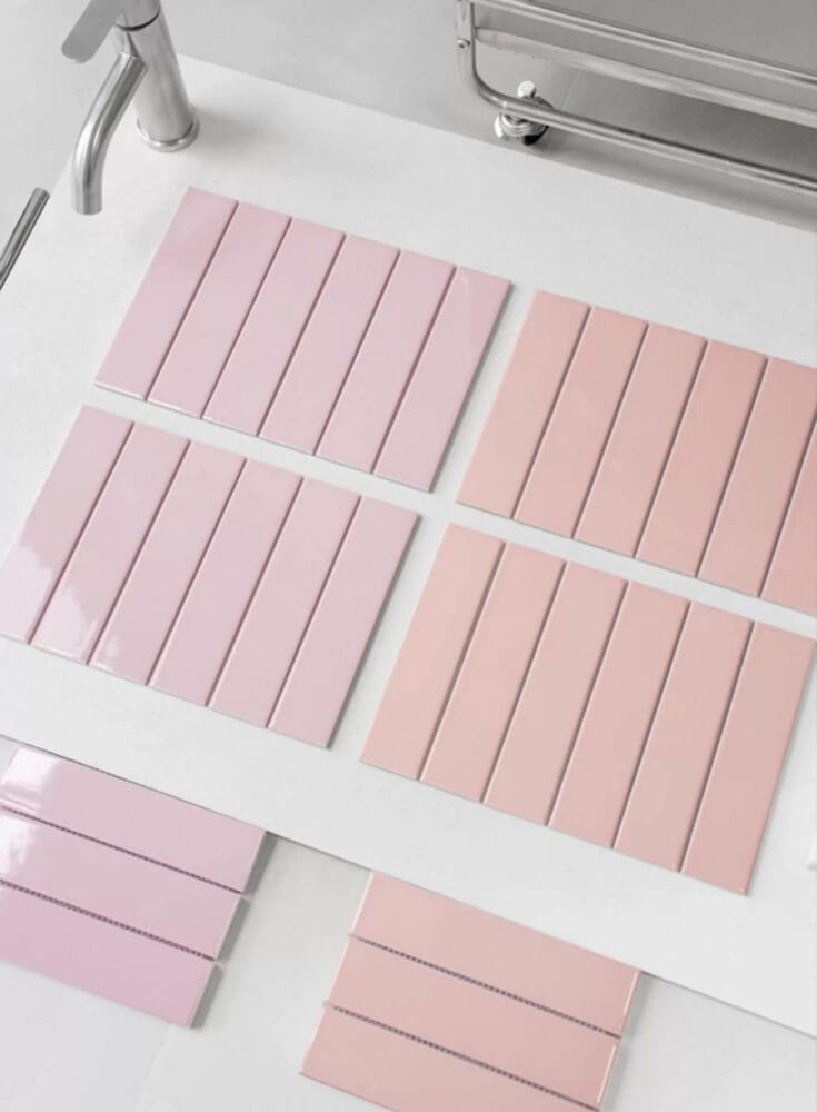 โมเสคสีพาสเทล TIMELESS TILES รุ่น MILD 29.8X19.8 ซม. สีชมพูพีช ผิวเงา_4